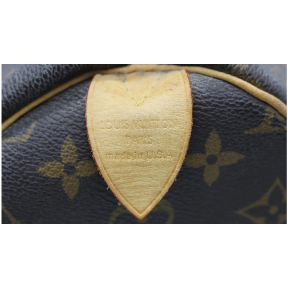 LOUIS VUITTON  Speedy 35 Monogram Canvas Satchel Bag Brown - Picture 12 of 12